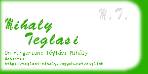 mihaly teglasi business card