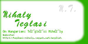mihaly teglasi business card